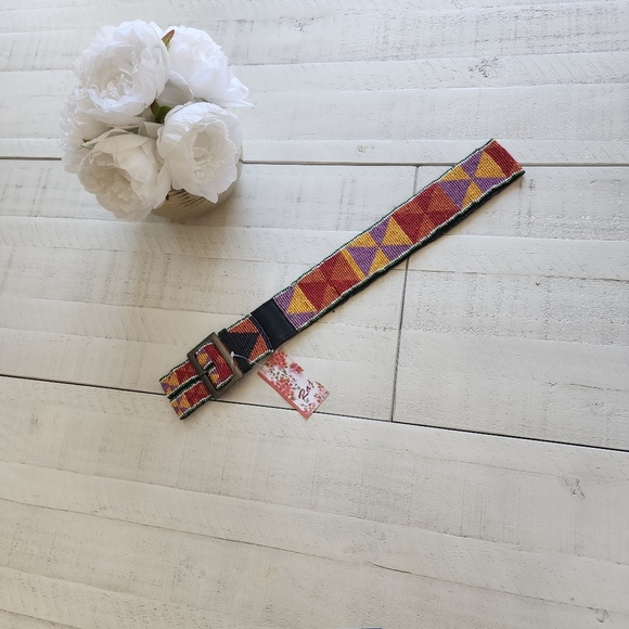 Anthropologie RAJ vintage Y2K Hand Beaded Belt NWT! Size 38 - Picture 2 of 8